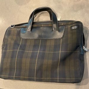 Jack Spade Plaid Slim Briefcase